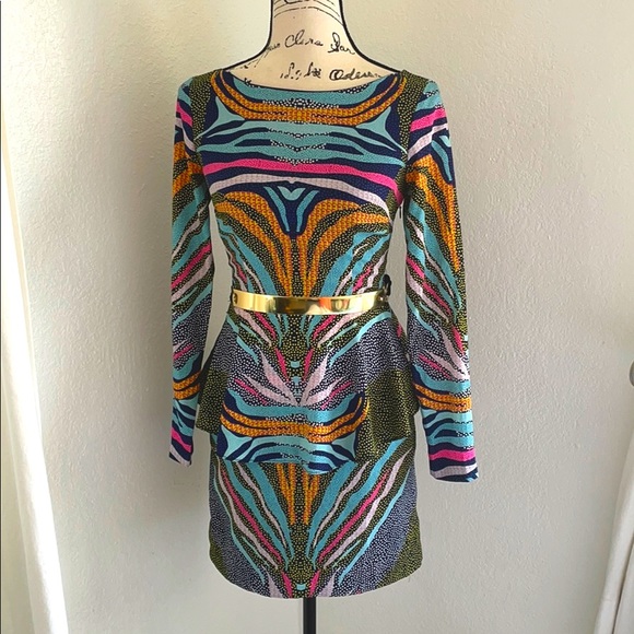 Mara Hoffman Phoenix Zebra Print Peplum Dress - Picture 5 of 10